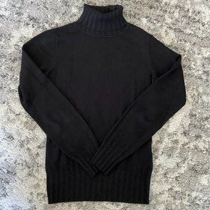 BCBGMaxAzria Black Long Sleeve Turtleneck Sweater